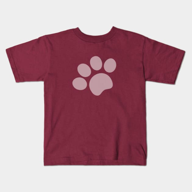 Whimsical White Pawprint Kids T-Shirt by Pieartscreation